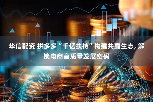 华信配资 拼多多“千亿扶持”构建共赢生态, 解锁电商高质量发展密码